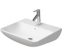 Lavabo Duravit ME de Starck Wash con rebosadero, con banco para taladrar, 1 agujero para taladrar, 550 mm, 2335550000, Color: Blanco
