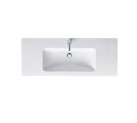 Lavabo para muebles Duravit ME de Starck, 1 agujero para grifo, rebosadero, con banco para grifo, 1230 mm, 23361200001, Color: Blanco con Wondergliss
