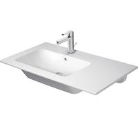Duravit ME by Starck lavabo con mueble, con rebosadero, 1 agujero para grifo, con agujero para grifo, asimétrico, lavabo izquierda, 830mm, 23458300001, Color: Blanco con Wondergliss