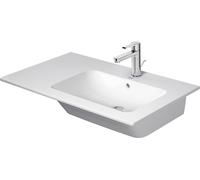 Duravit ME by Starck lavabo con mueble, con rebosadero, 1 agujero para grifo, con agujero para grifo, asimétrico, lavabo derecha, 830mm, 2346833200, Color: Seda blanca mate