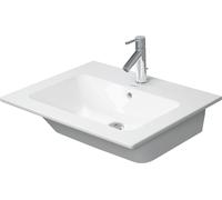 Duravit ME by Starck lavabo con mueble, con rebosadero, sin agujero para grifo, con agujero para grifo, 630mm, 23366300601, Color: Blanco con Wondergliss
