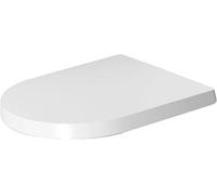Duravit ME by Starck tapa WC, asiento de inodoro de urea duroplast, tapadera wc con bisagras de acero inoxidable, tapa de wc en forma de D, tapa de inodoro blanco
