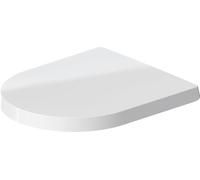 Asiento de inodoro Duravit ME by Starck Compacto, bisagras de acero inoxidable, sin caída amortiguada, 0020110000, Color: Color interior blanco, color exterior blanco