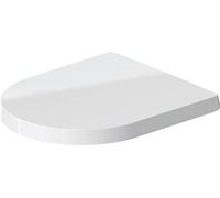 Asiento de inodoro Duravit ME by Starck Compact, bisagras de acero inoxidable, con mecanismo de cierre suave, 0020190000, Color: Color interior blanco, color exterior blanco