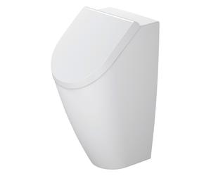 Duravit ME by Starck urinario, sin borde, 0,5 litros, sin tapa, 350x300x585mm, 281230AC00, Color: Color interior blanco, color exterior blanco seda mate, con Hygiene Plus