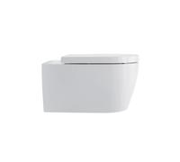Duravit ME de Starck inodoro suspendido, sin borde, lavable, Durafix incluido, 370 x 570 mm, 2529092000, Color: Color interior blanco, color exterior blanco, con HygieneGlaze
