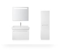 Duravit No.1 armarios de media altura, 1 puerta, bisagra izquierda, 400x360x1320mm, 4 estantes de cristal, N11308L18180000, Color: Blanco Mate