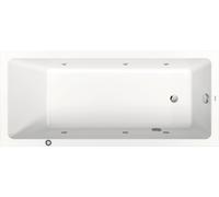 Duravit No.1 bañera de hidromasaje empotrada, rectangular, 1800x800mm, Jet Protect, 1 respaldo inclinado, blanco, 760491000JP1000