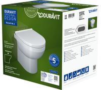 Duravit No.1 inodoro de pie, incl. asiento de inodoro, 370x480mm, blanco brillo intenso, 41840900A1