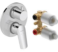 Mezclador monomando empotrado de bañera Duravit No.1, con cuerpo básico, redondo, 2 consumidores, N15210008010