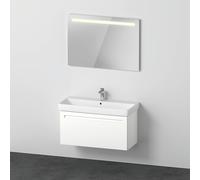 Duravit No.1 juego de muebles 1000, incl. lavabo, mueble bajo lavabo, espejo, N10183018180000, Color: Blanco Mate Decoración