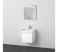 Duravit No.1 juego de muebles 550, incl. lavabo, mueble bajo lavabo, espejo, cajón interior, recorte para sifón, N10162018180000, Color: Blanco Mate Decoración