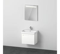 Duravit No.1 juego de muebles 650, incl. lavabo, mueble bajo lavabo, espejo, cajón interior, recorte para sifón, N10166018180000, Color: Blanco Mate Decoración
