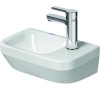 Duravit No.1 lavabo, con agujero para grifo, sin rebosadero, 360x220mm, izquierda, parte inferior acristalada, blanco, 07453600412