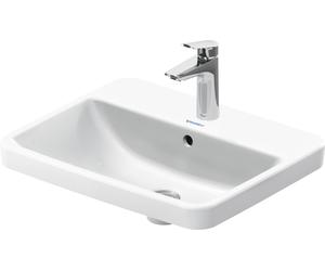 Duravit No.1 lavabo encastrado, 1 agujero para grifo, con rebosadero, 550x435mm, parte inferior pulida, blanco, 03555500272