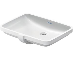 Duravit No.1 lavabo encastrado, sin agujero para grifo, con rebosadero, 550x400mm, parte inferior pulida, blanco, 03955500282