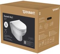 Duravit No.1 WC suspendido, incl. asiento de WC, 373x540mm, blanco brillo intenso, 45620900A1