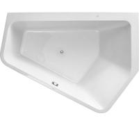 Duravit Paiova 5 bañera de hidromasaje, versión empotrada, esquina derecha, 2 respaldos inclinados a la derecha, marco, juego de desagüe y rebosadero, sistema de aire, 1900x1400mm, 760393000AS0000