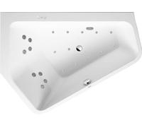 Duravit Paiova 5 bañera de hidromasaje, versión empotrada, esquina izquierda, 2 inclinaciones traseras a la izquierda, marco, juego de desagüe y rebosadero, Combi-System P, 1770x1300mm, 760390000CP100
