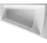Duravit Paiova bañera de hidromasaje, versión empotrada, 1 respaldo inclinado a la derecha, marco, juego de desagüe y rebosadero cromados, sistema de aire, 1800x1400mm, 760217000AS0000