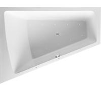 Duravit Paiova bañera de hidromasaje, versión empotrada, 1 respaldo inclinado a la izquierda, marco, juego de desagüe y rebosadero cromados, sistema de aire, 1800x1400mm, 760216000AS0000