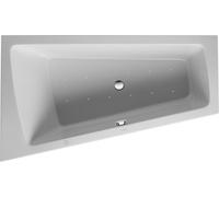 Duravit Paiova Whirlpool, versión empotrada, 1 inclinación trasera izquierda,...