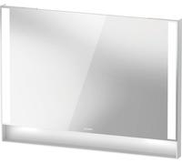 Duravit Qatego espejo, 1000x65x750mm, campos de luz laterales, regulable, QA7083018180100, Color: Blanco mate/con espejo calefactor