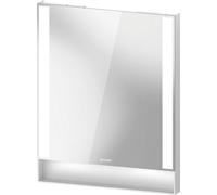 Espejo Duravit Qatego, 600x65x750mm, campos de luz laterales, regulable, QA7081018180100, Color: Blanco mate/con espejo calefactor