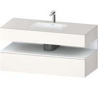 Duravit Qatego lavabo encastrado con base de lavabo consola, 1200x550x600mm, nicho Blanco mate, QA4787018840000, Color: Supermatt blanco