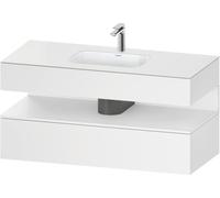 Duravit Qatego lavabo encastrado con base de lavabo consola, 1200x550x600mm, nicho Blanco mate, QA4787018180000, Color: Blanco Mate