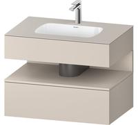 Duravit Qatego lavabo encastrado con base de lavabo consola, 800x550x600mm, nicho Taupe mate, QA4785091910000, Color: Topo mate