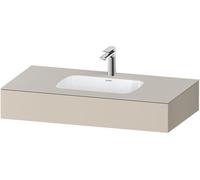 Duravit Qatego lavabo encastrado con consola, 1000x550x170mm, QA4691083830000, Color: supermatt taupe