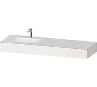 Duravit Qatego lavabo encastrado con consola, 1600x550x170mm, lavabo a la izquierda, QA4693084840000, Color: Supermatt blanco