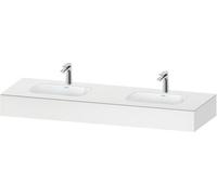 Duravit Qatego lavabo encastrado con consola, 1600x550x170mm, lavabo doble, QA4695018180000, Color: Blanco Mate