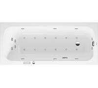 Duravit Quatego bañera de hidromasaje, versión empotrada, 1 respaldo inclinado, marco, desagüe y juego de rebosadero, Combi-System E, 1600x700mm, 760610000CE1000