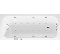 Duravit Quatego bañera de hidromasaje, versión empotrada, 1 respaldo inclinado, marco, desagüe y juego de rebosadero, Combi-System E, 1700x750mm, 760612000CE1000