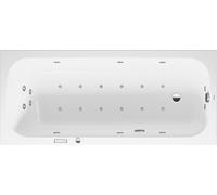 Duravit Quatego bañera de hidromasaje, versión empotrada, 1 respaldo inclinado, marco, juego de desagüe y rebosadero, Combi-System E, 1800x800mm, 760613000CE1000