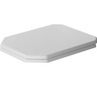 Asiento de inodoro Duravit 1930 con mecanismo de cierre suave, blanco, bisagras de acero inoxidable, 0064890000