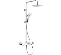 Duravit Shower Systems sistema de ducha Shelf 1050, Minusflow, cromo/blanco b...