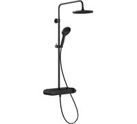 Duravit Shower Systems sistema de ducha Shelf 1050, termostato de ducha MinusFlow, negro mate, TH4382008046