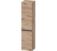 Duravit Sivida armario alto, tirador negro diamante mate, bisagra derecha, 2 puertas, 400x374x1440mm, SV1370RBD550000, Color: Roble jaspeado