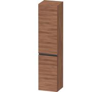 Duravit Sivida armario alto, tirador negro diamante mate, bisagra derecha, 2 puertas, 400x374x1440mm, SV1370RBD790000, Color: Nogal mate