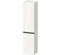 Duravit Sivida armario alto, tirador negro diamante mate, bisagra izquierda, 2 puertas, 400x374x1440mm, SV1370LBD220000, Color: Blanco brillo intenso