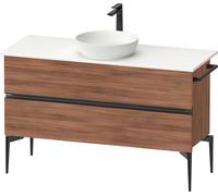 Duravit Sivida armario 124.5x47.5x54.8 cm suspendido, para lavabo negro-nogal SV46600BD790000
