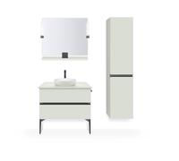 Duravit Sivida lavabos sobre encimera redondo, 400x400mm, sin agujero para grifo, sin rebosadero, 266000FH00, Color: Color interior blanco seda mate, color exterior verde pálido mate