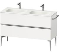 Duravit Sivida mueble bajo lavabo, 2 cajones, tirador cromado, 1280x477x592mm, para Sivida, SV4654010180000, Color: Blanco Mate