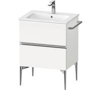 Duravit Sivida mueble bajo lavabo, 2 cajones, tirador cromado, 610x477x591mm, para ME by Starck, SV4643010180000, Color: Blanco Mate