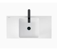 Duravit Sivida Set de lavabos angular incl. consola 1080x500x123mm, 2680193200, Color: Lavabo Interior: Blanco seda mate, exterior: Blanco seda mate; Consola: Blanco