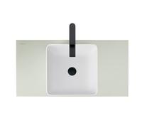 Duravit Sivida Set de lavabos angular incl. consola 1080x500x123mm, 268019FH00, Color: Lavabo Interior: Blanco seda mate, exterior: verde pálido mate; consola: Verde pálido