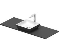 Duravit Sivida Set de lavabos angular incl. consola 1280x500x123mm, 268020FI00, Color: Lavabo Interior: Blanco seda mate, exterior: Gris oscuro mate; Consola: Gris oscuro